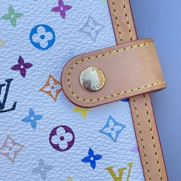 Louis Vuitton Murakami Multi-Color White Leather Agenda PM Diary Passport Holder - Picture 3 of 7